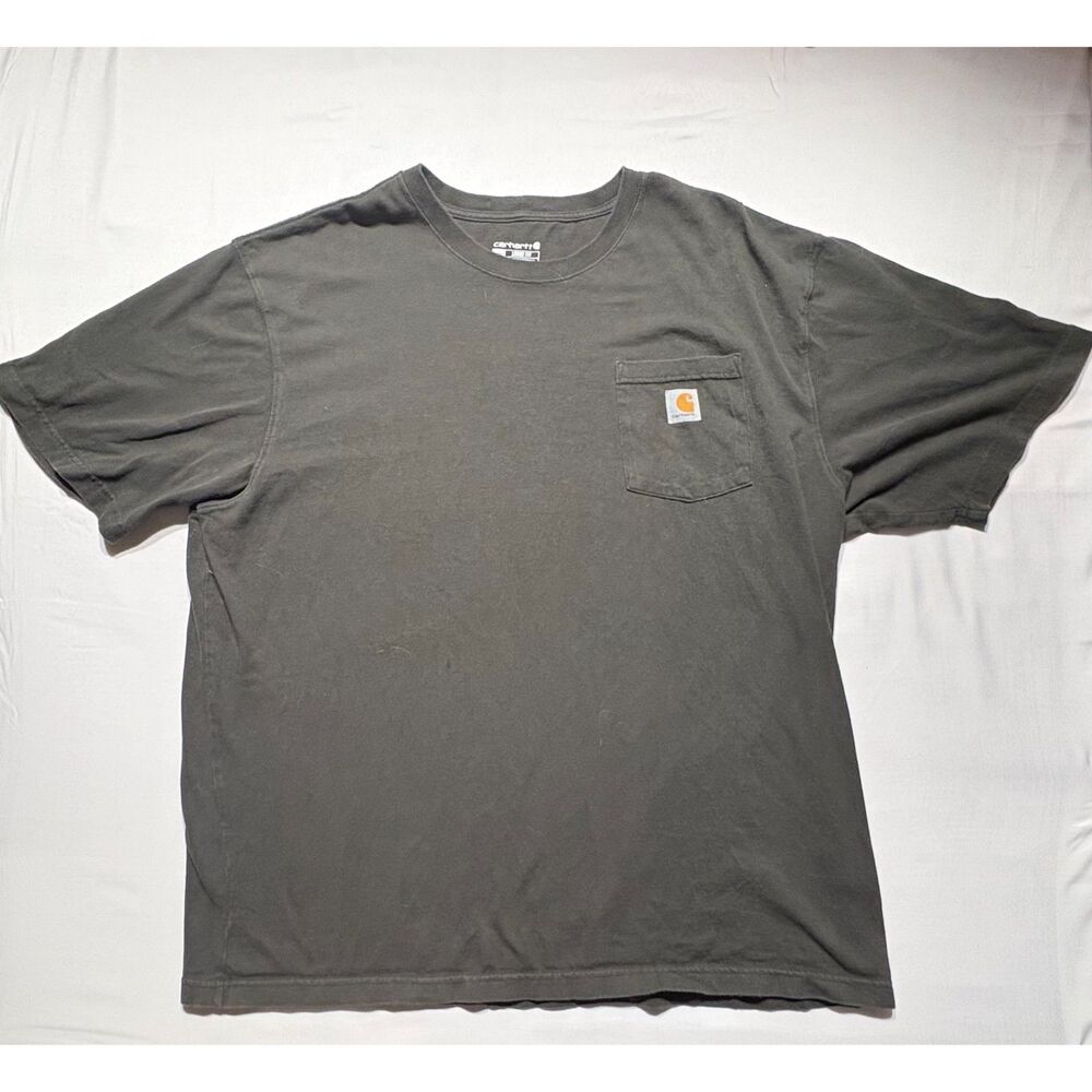 Carhartt Gray Pocket Logo Short Sleeve T-Shirt